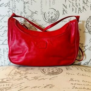 Anne Klein Vibrant Red Shoulder Crossbody Purse Bag Sleek Design See Details